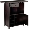 image:imageWinsome Macon Bar Wine Cabinet Espresso  Kitchen amp Dining Room Storage with Wine Glass Rack and Bottle Holder Convenient Home Bar Accessory for Organization