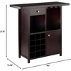 image:imageWinsome Macon Bar Wine Cabinet Espresso  Kitchen amp Dining Room Storage with Wine Glass Rack and Bottle Holder Convenient Home Bar Accessory for Organization