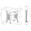 image:imageWinsome Mission 2Shelf Wood Mobile Printer Stand Brown 81628