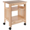 image:imageWinsome Mission 2Shelf Wood Mobile Printer Stand Brown 81628