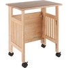 image:imageWinsome Mission 2Shelf Wood Mobile Printer Stand Brown 81628