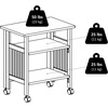 image:imageWinsome Mission 2Shelf Wood Mobile Printer Stand Brown 81628