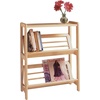 image:imageWinsome Mission Beech Wood 4Tier Bookshelf with Slanted Shelf Natural 82430  Sturdy Ladder Bookshelf Simple Bookcase for Living Room Bedroom Office Bathroom Plant Display Shelves for Home Decor