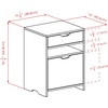 image:imageWinsome Nova Storage Cabinet with Drawer 19 Wide WhiteCharcoal