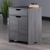 image:imageWinsome Nova Storage Cabinet with Drawer 19 Wide WhiteCharcoal