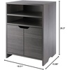 image:imageWinsome Nova Storage Cabinet with Drawer 19 Wide WhiteCharcoal