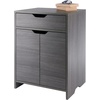 image:imageWinsome Nova Storage Cabinet with Drawer 19 Wide WhiteCharcoal