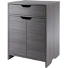 image:imageWinsome Nova Storage Cabinet with Drawer 19 Wide WhiteCharcoal