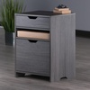 image:imageWinsome Nova Storage Cabinet with Drawer 19 Wide WhiteCharcoal