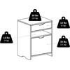 image:imageWinsome Nova Storage Cabinet with Drawer 19 Wide WhiteCharcoal