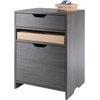 image:imageWinsome Nova Storage Cabinet with Drawer 19 Wide WhiteCharcoal