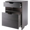 image:imageWinsome Nova Storage Cabinet with Drawer 19 Wide WhiteCharcoal