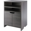 image:imageWinsome Nova Storage Cabinet with Drawer 19 Wide WhiteCharcoal