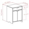 image:imageWinsome Nova Storage Cabinet with Drawer 19 Wide WhiteCharcoal