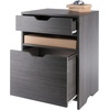 image:imageWinsome Nova Storage Cabinet with Drawer 19 Wide WhiteCharcoal