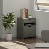 image:imageWinsome Nova Storage Cabinet with Drawer 19 Wide WhiteCharcoal