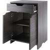 image:imageWinsome Nova Storage Cabinet with Drawer 19 Wide WhiteCharcoal