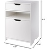 image:imageWinsome Nova Storage Cabinet with Drawer 19 Wide WhiteWhite