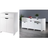 image:imageWinsome Nova Storage Cabinet with Drawer 19 Wide WhiteWhite