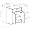 image:imageWinsome Nova Storage Cabinet with Drawer 19 Wide WhiteWhite