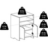 image:imageWinsome Nova Storage Cabinet with Drawer 19 Wide WhiteWhite
