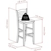 image:imageWinsome Parkland 5Pc High Table with 29 Ladder Back Stools