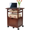 image:imageWinsome Piper 3Shelf Wood Mobile Printer Stand Brown 94427