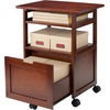 image:imageWinsome Piper 3Shelf Wood Mobile Printer Stand Brown 94427
