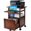 image:imageWinsome Piper 3Shelf Wood Mobile Printer Stand Brown 94427