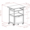image:imageWinsome Piper 3Shelf Wood Mobile Printer Stand Brown 94427