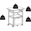 image:imageWinsome Piper 3Shelf Wood Mobile Printer Stand Brown 94427