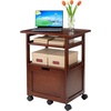 image:imageWinsome Piper 3Shelf Wood Mobile Printer Stand Brown 94427