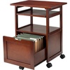 image:imageWinsome Piper 3Shelf Wood Mobile Printer Stand Brown 94427