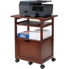 image:imageWinsome Piper 3Shelf Wood Mobile Printer Stand Brown 94427