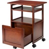 image:imageWinsome Piper 3Shelf Wood Mobile Printer Stand Brown 94427