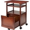 image:imageWinsome Piper 3Shelf Wood Mobile Printer Stand Brown 94427
