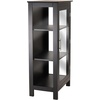 image:imageWinsome Poppy Display Cabinet with 3Sided Tempered Glass 472 H Black 20523