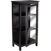 image:imageWinsome Poppy Display Cabinet with 3Sided Tempered Glass 472 H Black 20523