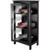 image:imageWinsome Poppy Display Cabinet with 3Sided Tempered Glass 472 H Black 20523