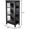 image:imageWinsome Poppy Display Cabinet with 3Sided Tempered Glass 472 H Black 20523