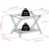 image:imageWinsome Reese Luggage Rack with Storage Shelf for Guest Room Bedroom Foldable No Assembly EspressoCappuccino