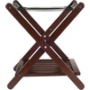 image:imageWinsome Reese Luggage Rack with Storage Shelf for Guest Room Bedroom Foldable No Assembly EspressoCappuccino