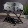 image:imageWinsome Reese Luggage Rack with Storage Shelf for Guest Room Bedroom Foldable No Assembly EspressoCappuccino