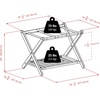 image:imageWinsome Reese Luggage Rack with Storage Shelf for Guest Room Bedroom Foldable No Assembly EspressoEspresso