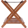 image:imageWinsome Reese Luggage Rack with Storage Shelf for Guest Room Bedroom Foldable No Assembly EspressoTeak