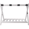 image:imageWinsome Reese Luggage Rack with Storage Shelf for Guest Room Bedroom Foldable No Assembly EspressoWhite
