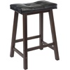 image:imageWinsome Sally 3Pc Breakfast Table with 2 Cushion Saddle Seat Stools Walnut and Black
