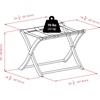 image:imageWinsome Scarlett Luggage Rack in Cappuccino Sturdy Folding Suitcase and Bag Stand for Guest Room Bedroom Must Have Foldable Storage Essential for Guests Small Businesses HomeNatural