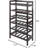 image:imageWinsome Silvi Wine Rack 30 Bottle 6 Tier