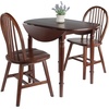 image:imageWinsome Sorella 3Pc Drop Leaf Dining Table with Windsor Chairs Walnut